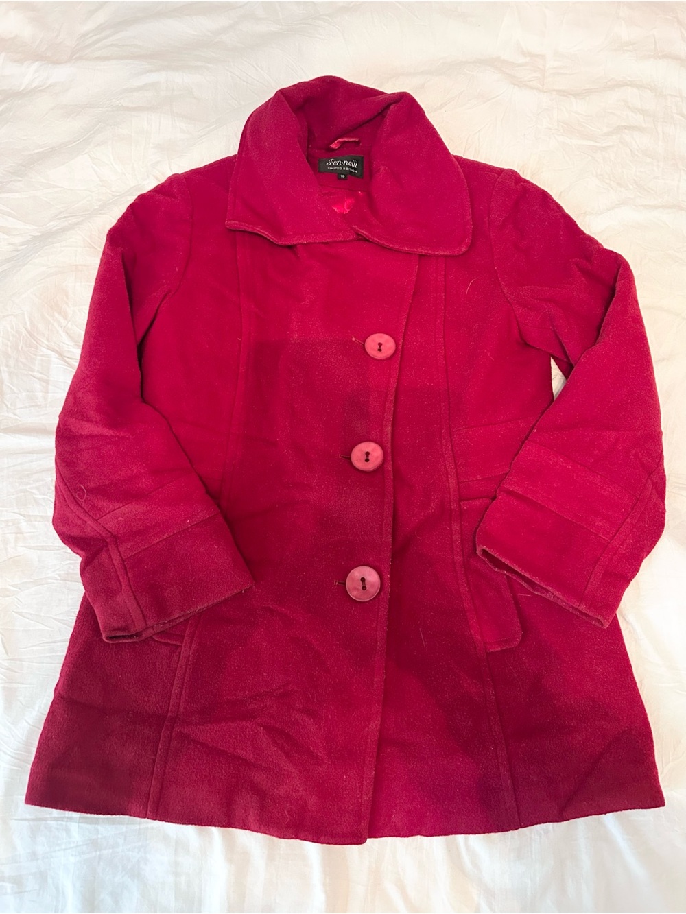 Fen•Nelli Red Women's Wool-Blend Coat
